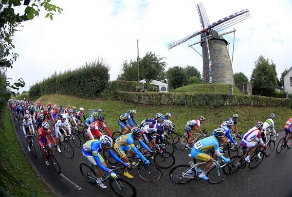 The peloton in action during the U23 men's road race world championship.