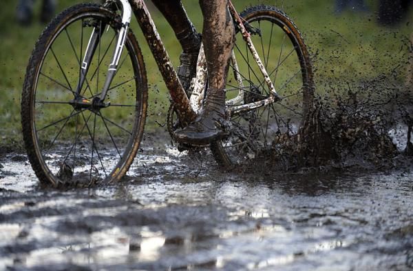 It was extremely muddy all day.