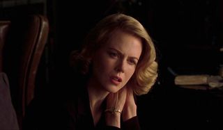 The Others Nicole Kidman cries in a high backed chair