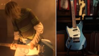 Kurt Cobain and his Fender Mustang