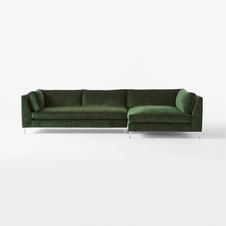 green velvet sectional sofa