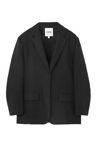 Single-Breasted Linen Blazer