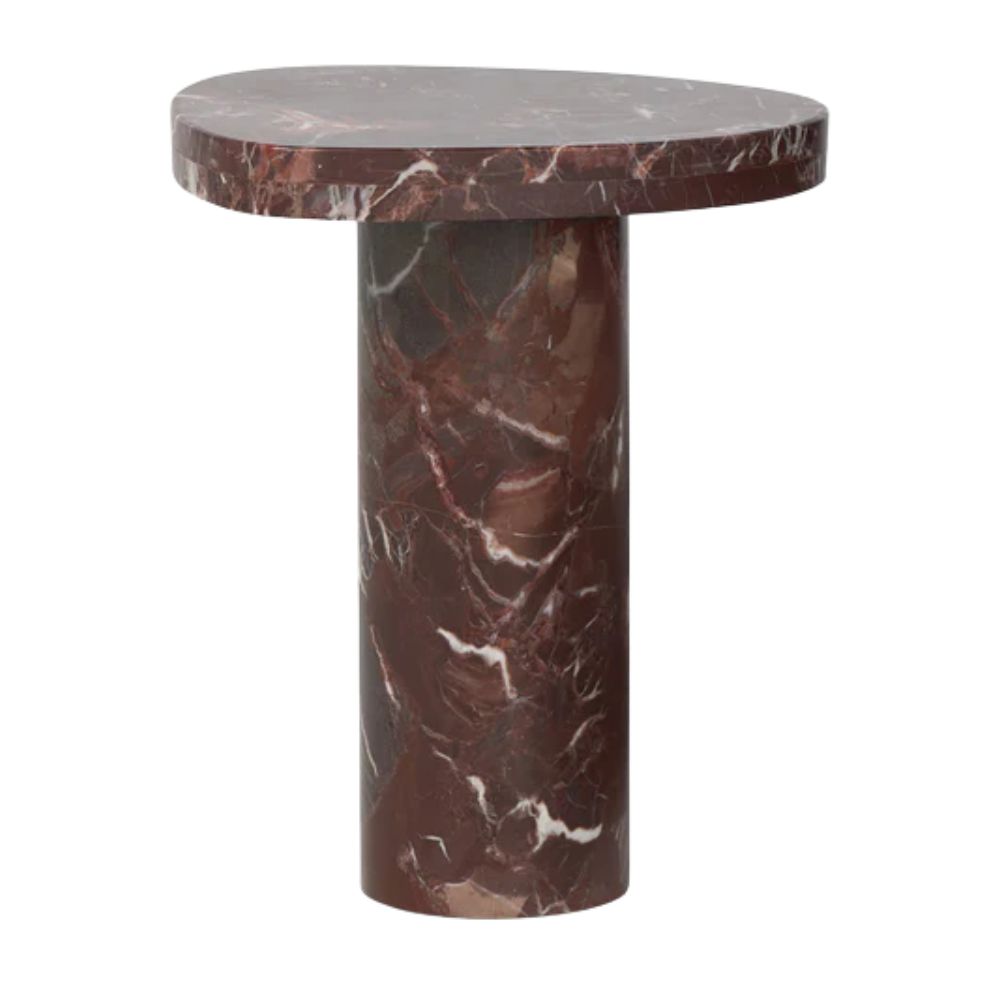 Merlot Marble End Table