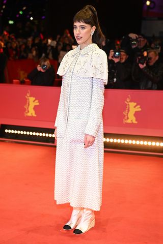 Margaret Qualley wearing Chanel at the Berlin Film Festival