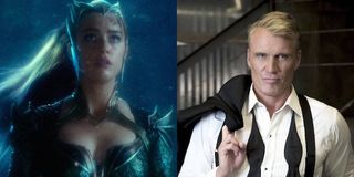 Amber Heard as Mera and Dolph Lundgren in Arrow