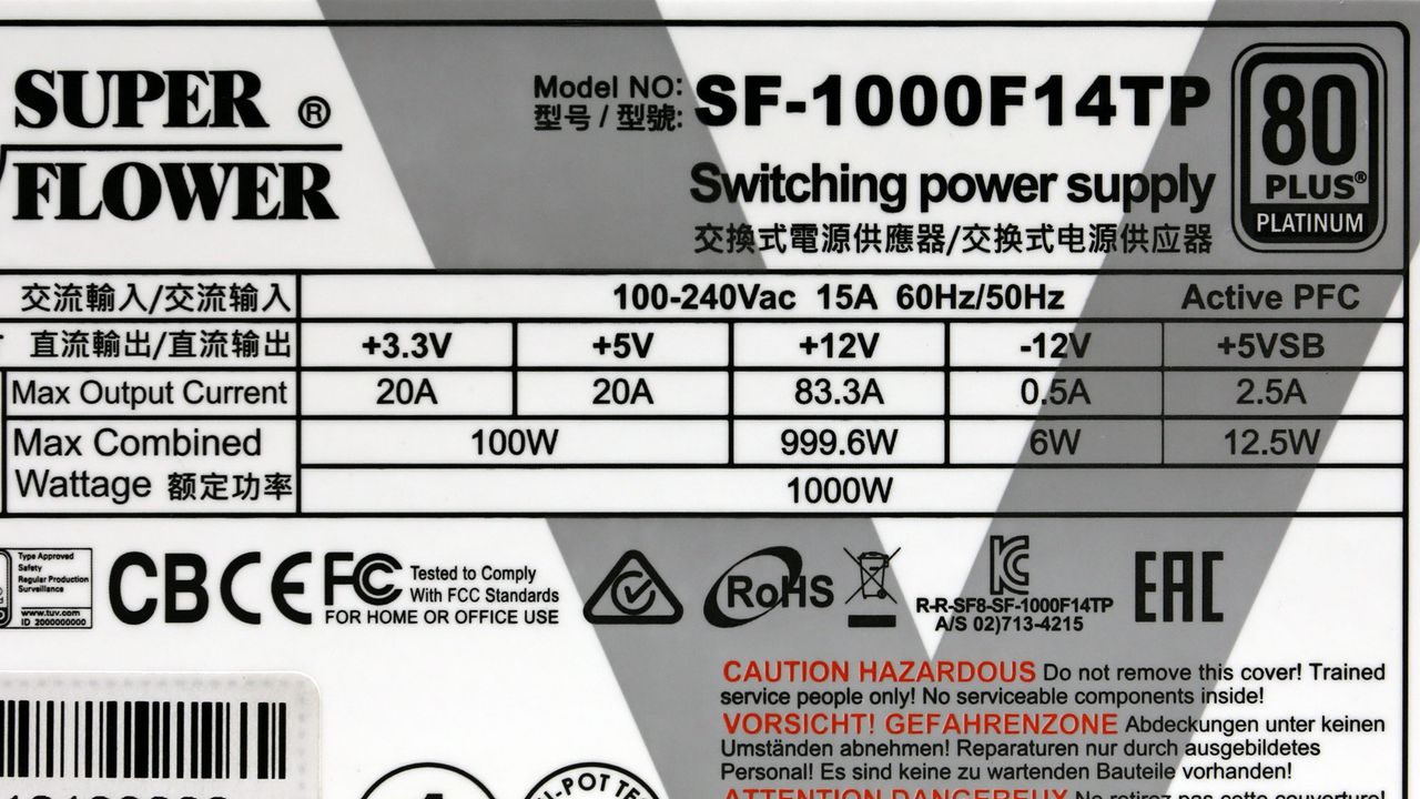 Super Flower Leadex V Platinum PRO White 1000W