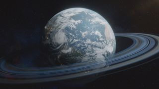 Why do some worlds have rings, and others don't? Here, we imagine what our own planet would look like with a ring system.