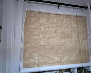 DIY Bamboo blind in nursery