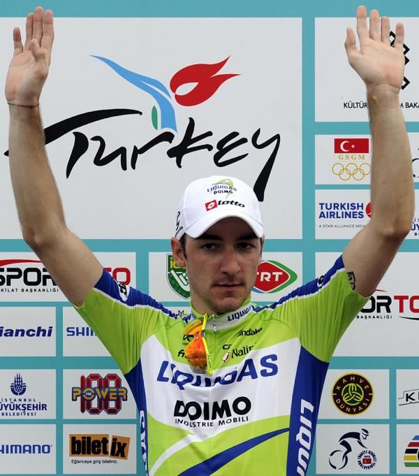 Elia Viviani took his first win for Liquigas in his neo-pro year.