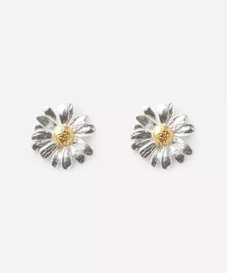 Alex Monroe, Mix Metal Classic Daisy Stud Earrings