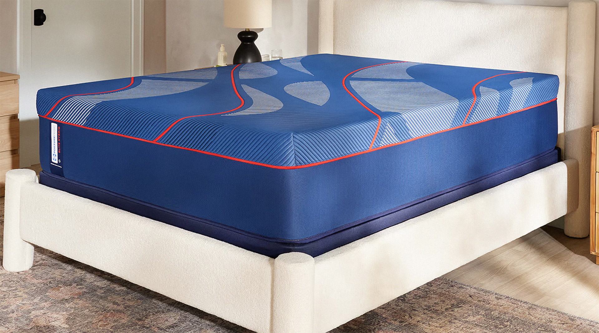 The Sealy Posturepedic Elite Mattress on a bed in a bedroom