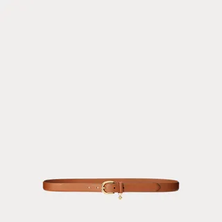 Charm Crosshatch Leather Belt