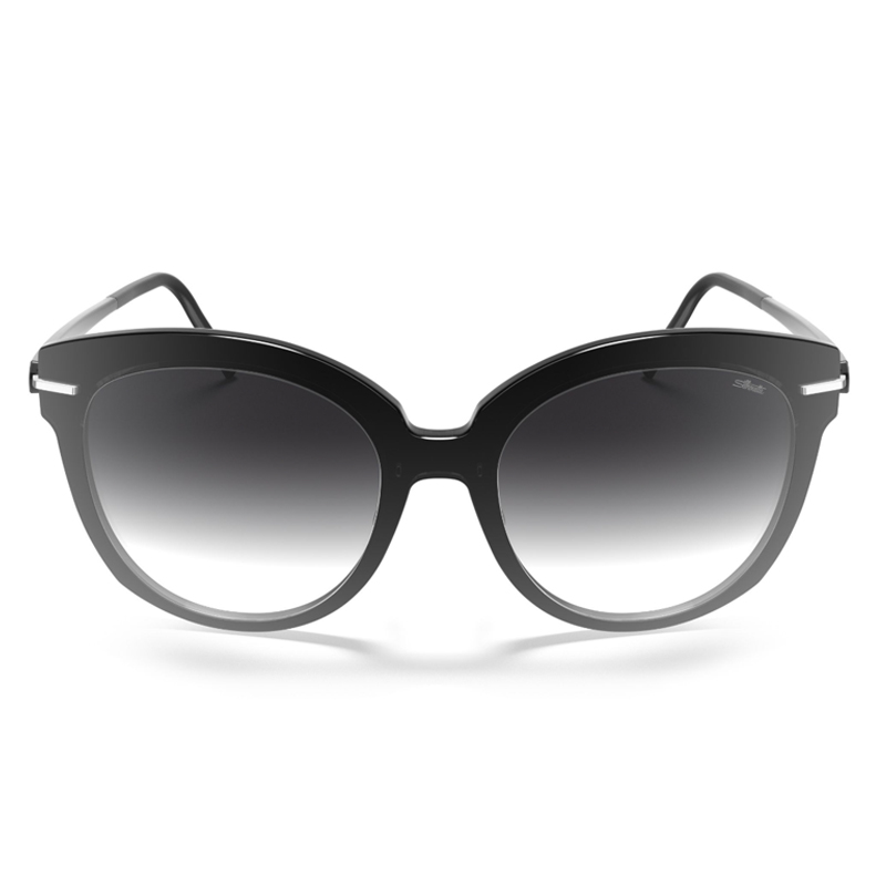 Silhouette cat's eye sunglasses in black