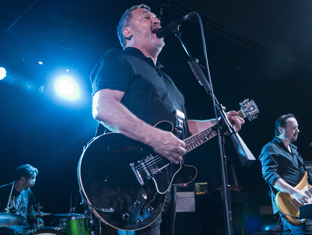 Patrick Keeler, Greg Dulli and Rick G. Nelson of The Afghan Whigs perform on stage at Sala Apolo on October 23, 2022 in Barcelona, Spain.