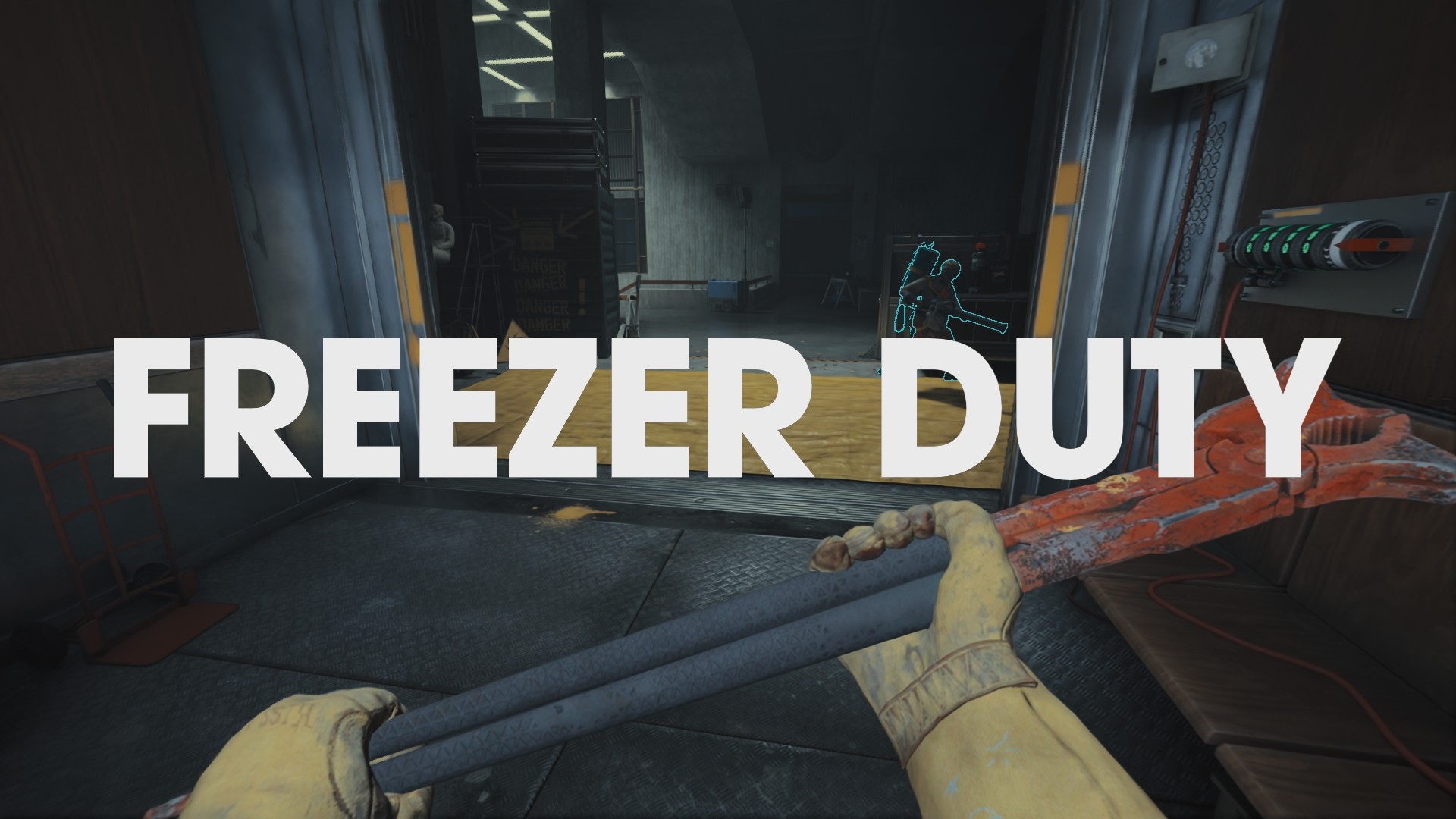 Giant text saying "Freezer Duty" in FBC: Firebreak