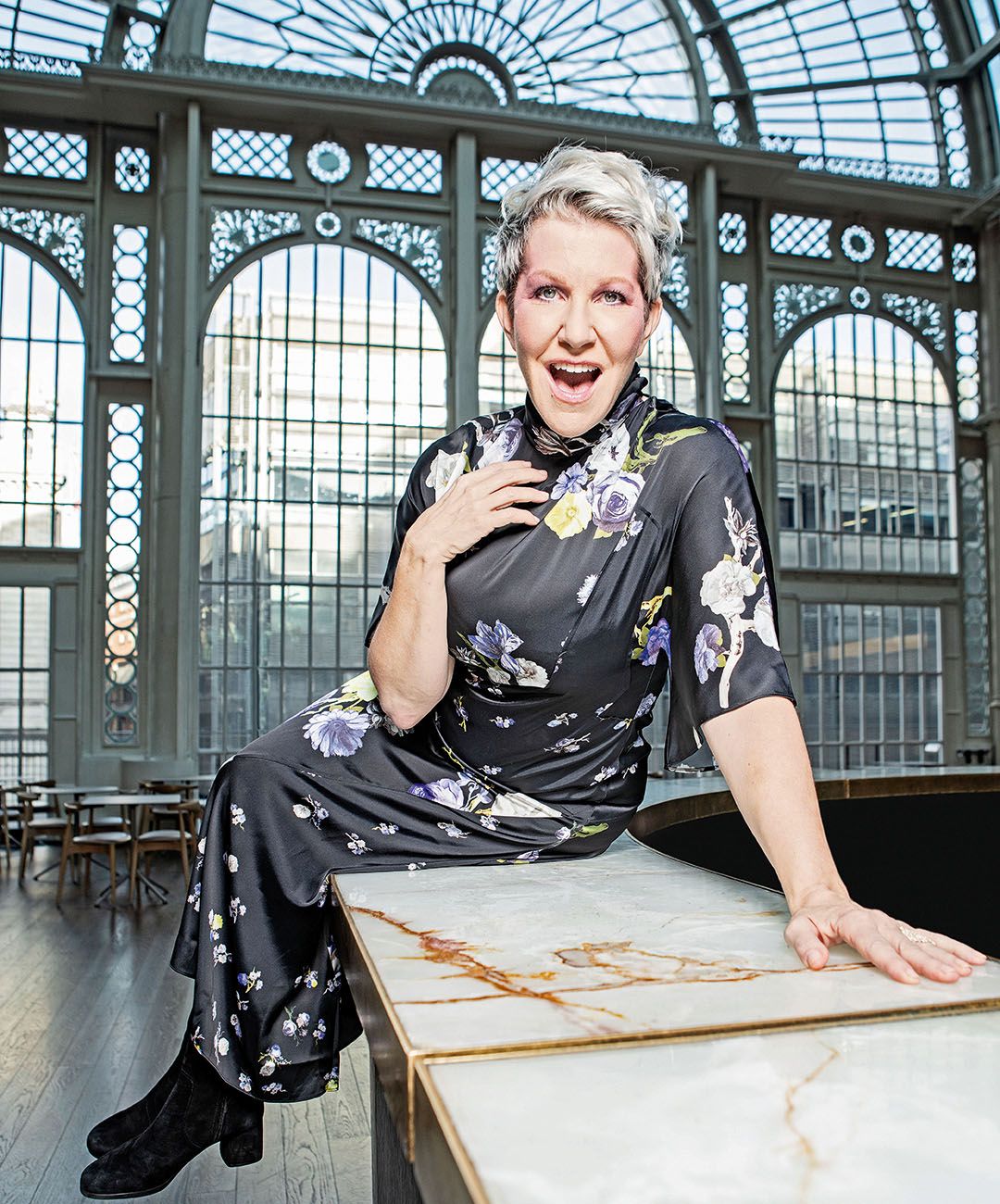 Joyce Di Donato, the American lyric-coloratura mezzo-soprano, photographed in the Paul Hamlin Hall at the Royal Opera House, London.