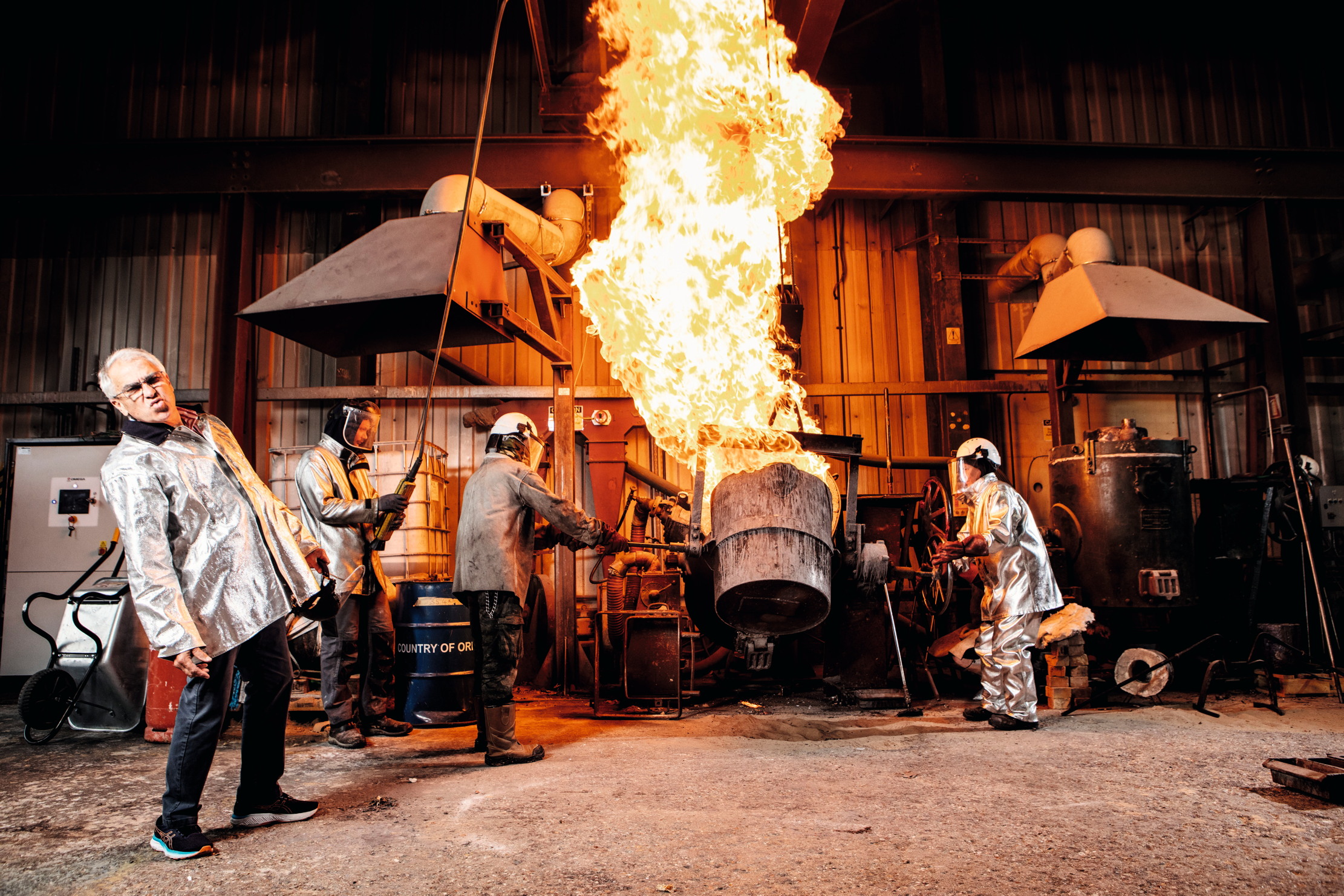 The heat is on for owner John Berelowitz at the Morris Singer Foundry.