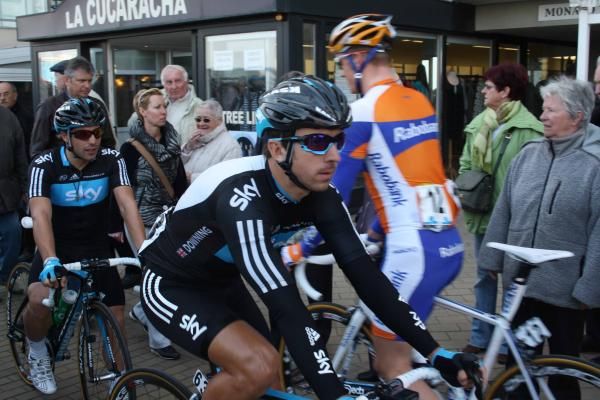 Russell Downing (Sky) on day one of the Three Days of De Panne.