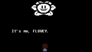 Flowey talking to the player during the genocide route in Undertale.