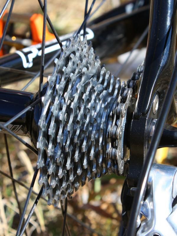 SRAM's Powerdome cassette is a wonder of engineering and superlight but is also prone to clogging with mud so Jones opts for an OG-1070 model instead.