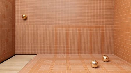 Tiled room by Michael Anastassiades for Casa Mutina, Milan 