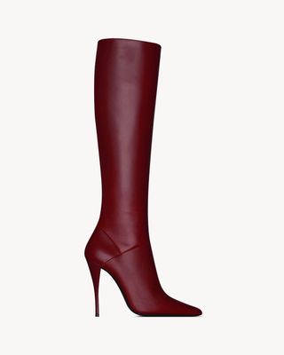 Women's Vivian Boots in Smooth Leather in Cardinal Red