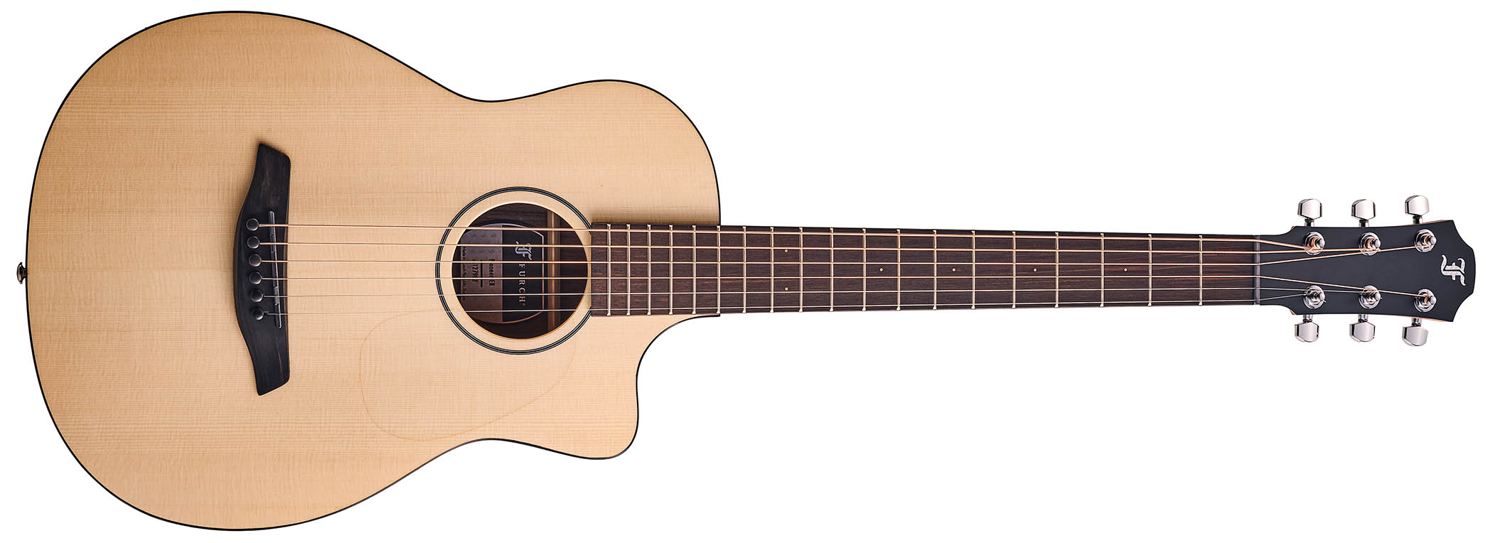 Furch Pioneer-ER A: the meticulously built, all-solid travel guitar has an A-grade Engelmann spruce top and Indian rosewood back and sides.