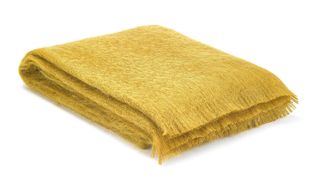 mohair thrown in burnt gold