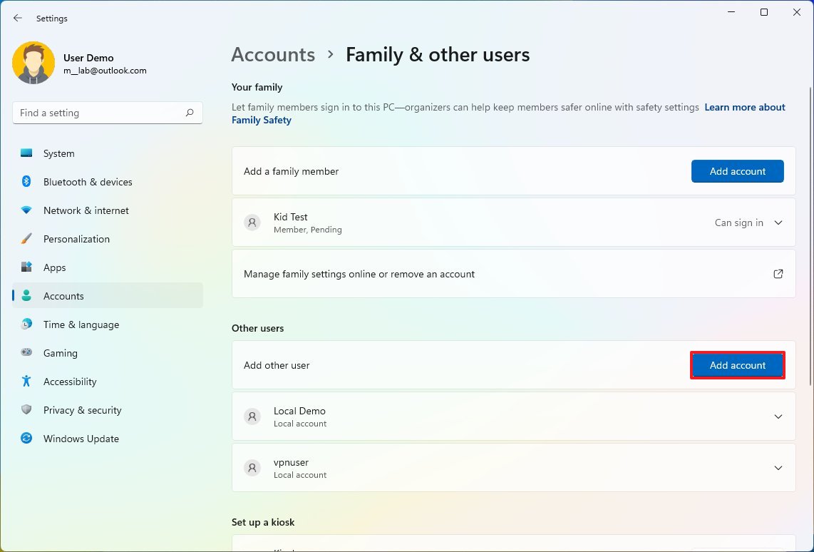 Windows 11 create account with msa