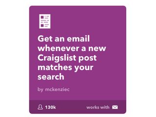 Get an email when a craigslist post matches your search