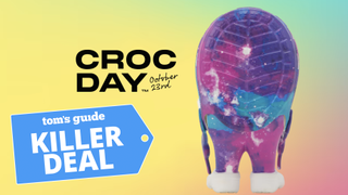 Crocs Day 2022 image with Tom&#039;s Guide Killer Deal badge on bottom left corner