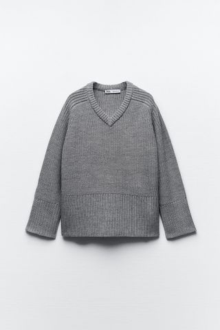 Zara V-Neck Knit Sweater