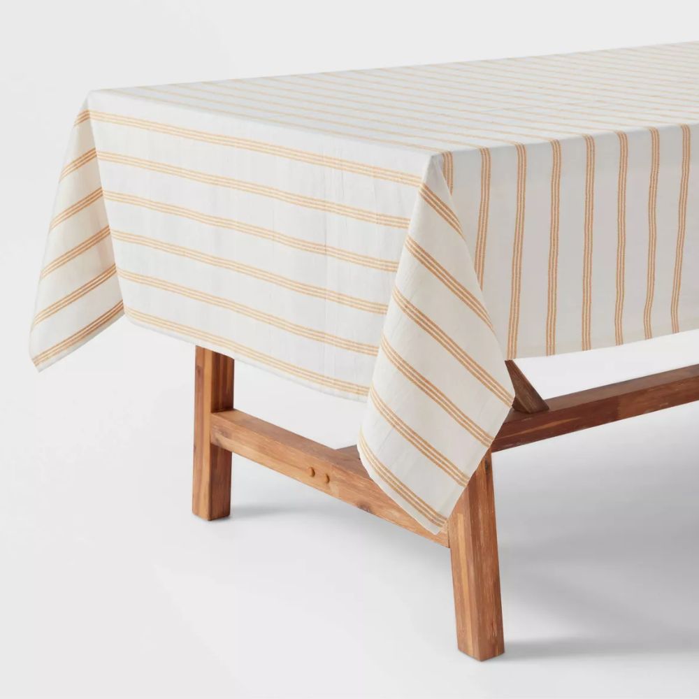 Cotton Striped Tablecloth Yellow - Threshold™
