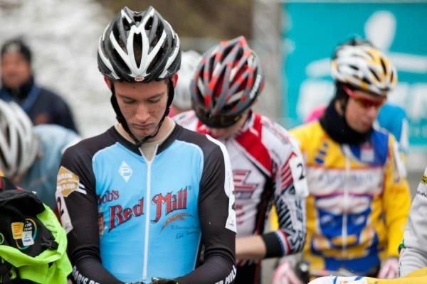 Andrew Dillman awaits the start in Namur.