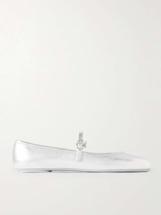 Carla Metallic Leather Mary Jane Flats