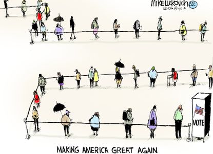 Political Cartoon U.S. 2020 vote