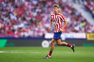 Newcastle United target Marcos Llorente of Atletico de Madrid looks on during the LaLiga Santander match between Atletico de Madrid and UD Almeria at Civitas Metropolitano Stadium on April 16, 2023 in Madrid, Spain. (Photo by Mateo Villalba/Quality Sport Images/Getty Images)