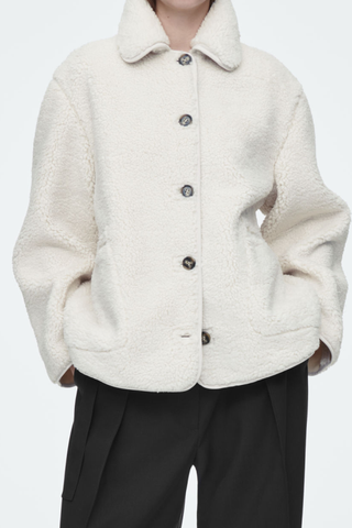 COS Collared Faux Shearling Jacket (Was $190)