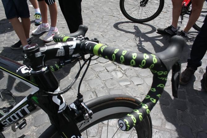 Goss was in the pursuit of aero advantage and a good fit with this negative rise 135mm Pro Vibe stem