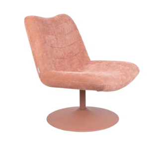 Pink swivel accent chair