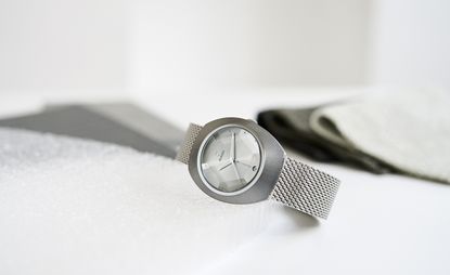 Silver Rado watch with faceted watch-face