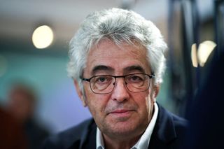 Groupama FDJ French team manager Marc Madiot attends his team's 2024 presentation in Paris, on January 10, 2024. (Photo by Anne-Christine POUJOULAT / AFP)