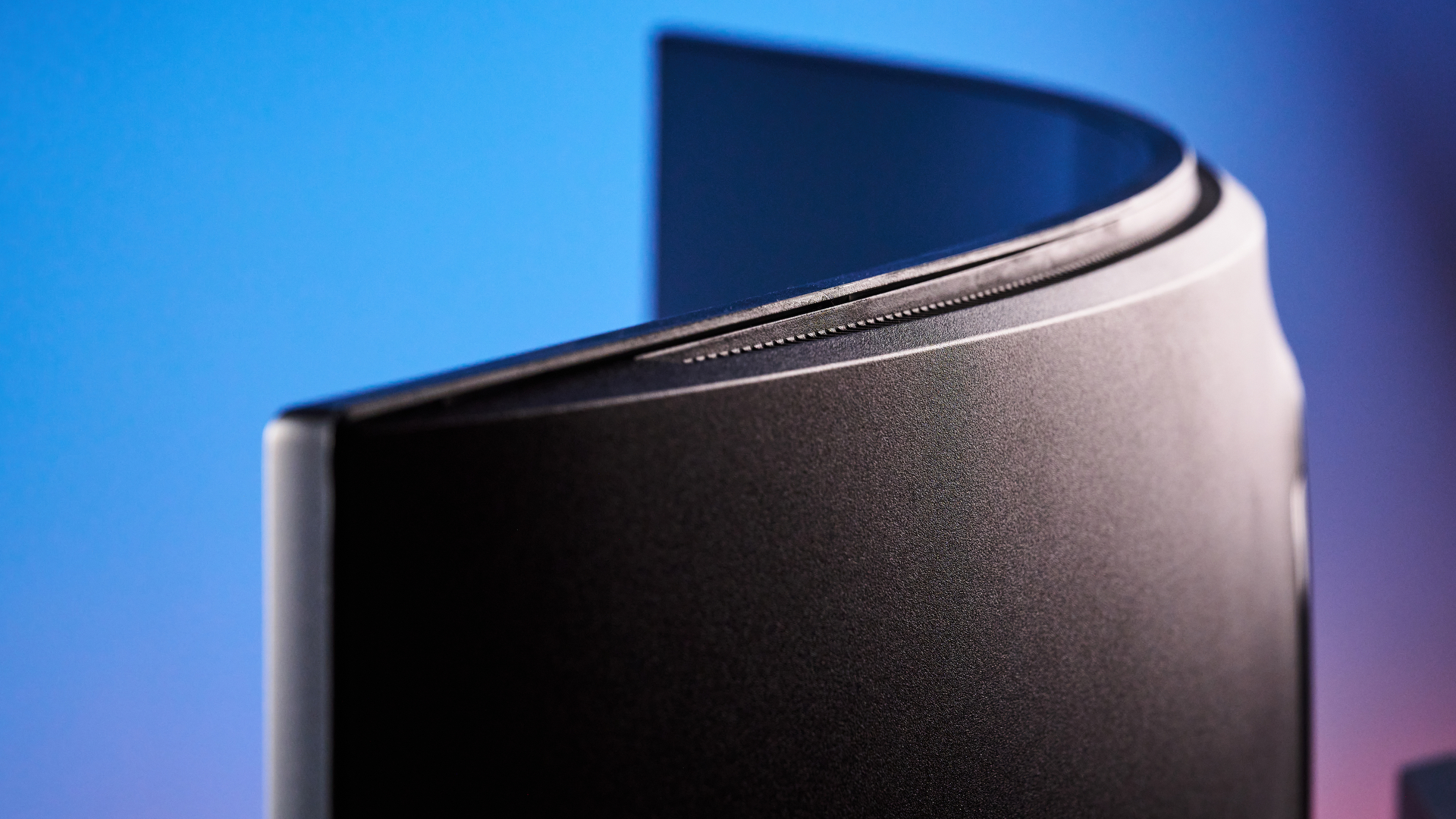 A black LG UltraGear 52G930B ultrawide 5K2K curved monitor