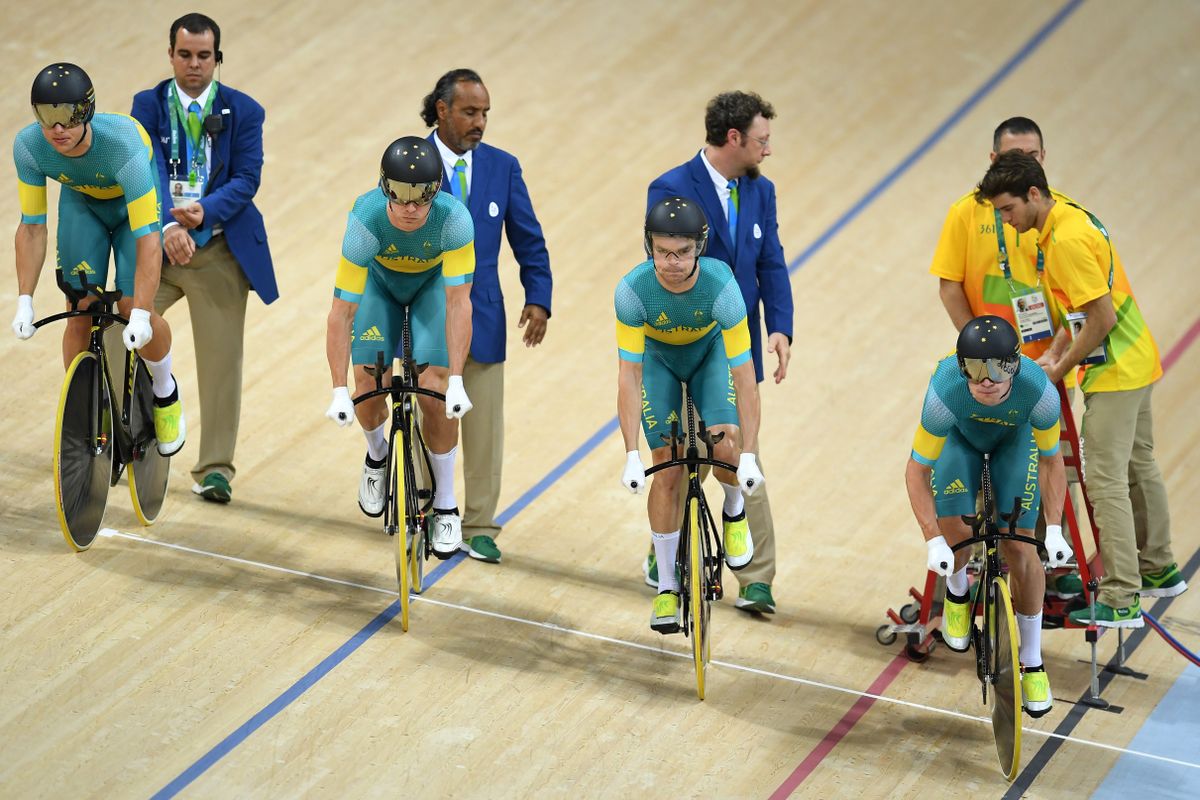 The Australian men's team pursuit team in Rio