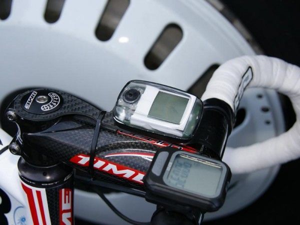 Check out the novel computer mount on this Cofidis bike.