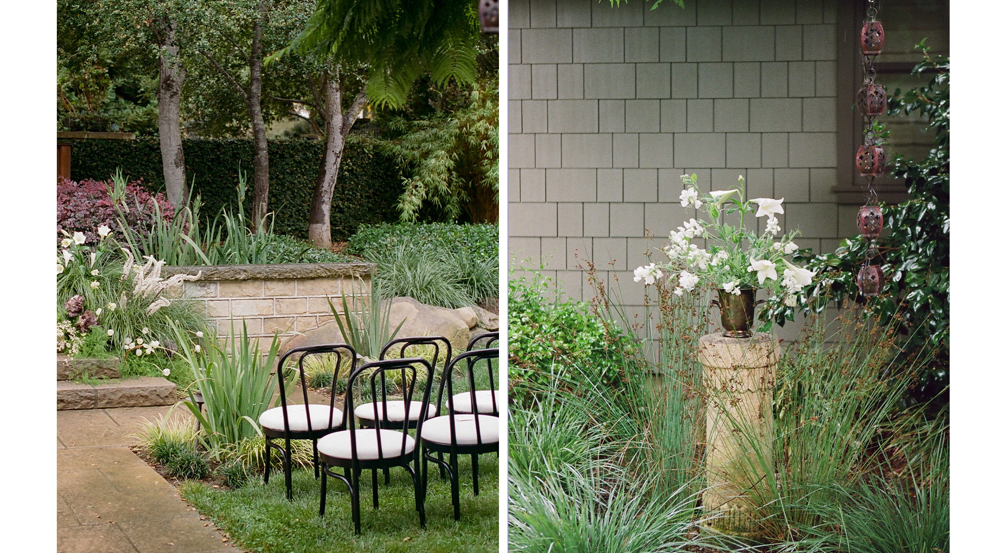 Images of sophia and mik at their ceremony.