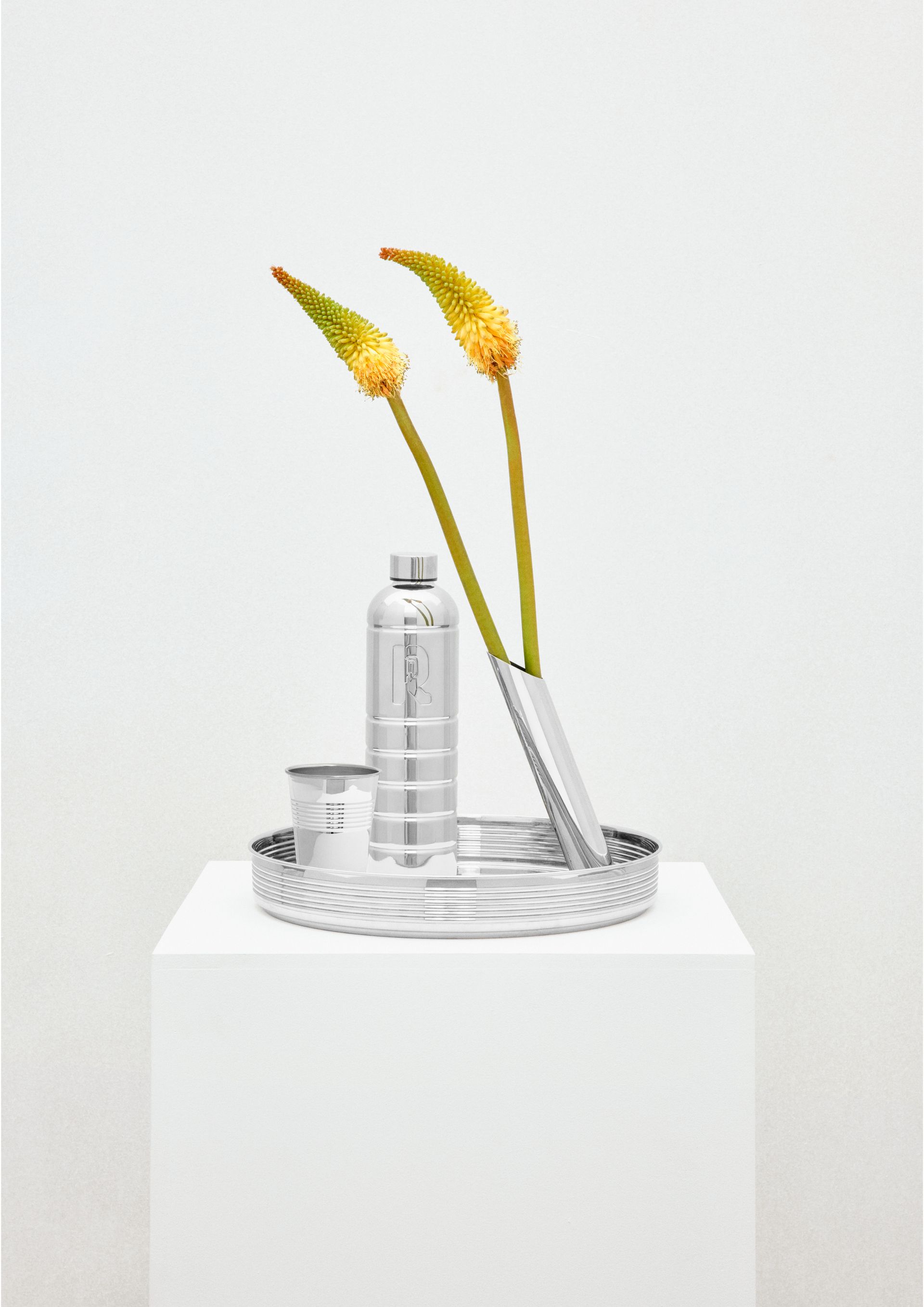Paco Rabanne H&M home collection vase and vessels on tray