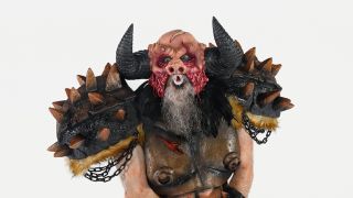 Blothar from Gwar pursing his lips