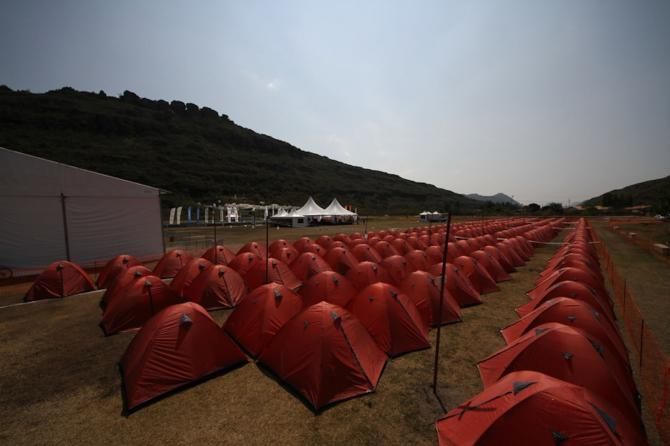 Tent city at the Brasil Ride