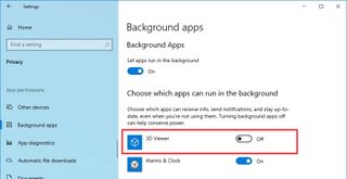 Windows 10 disable background apps